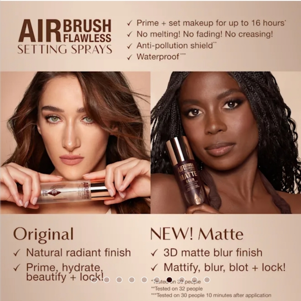 NIB $40 Charlotte Tilbury AIRBRUSH FLAWLESS SETTING SPRAY  100 ML - Picture 3 of 7